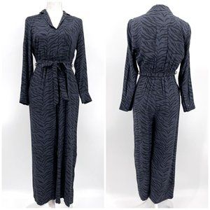 Rails Charcoal Callan Tiger Stipe Belted Jumpsuit